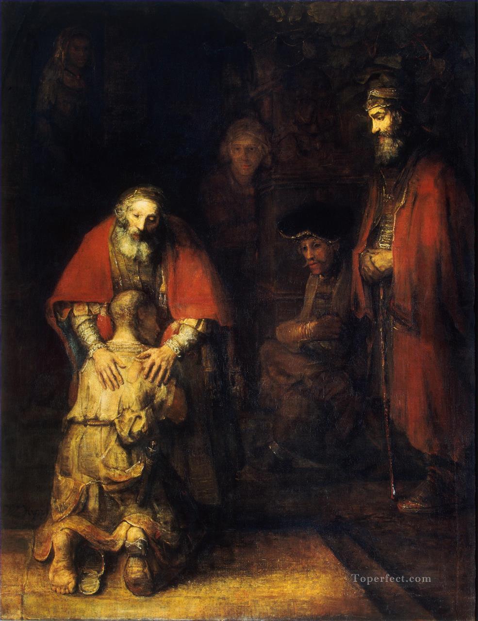El regreso del hijo pródigo Rembrandt Pintura al óleo